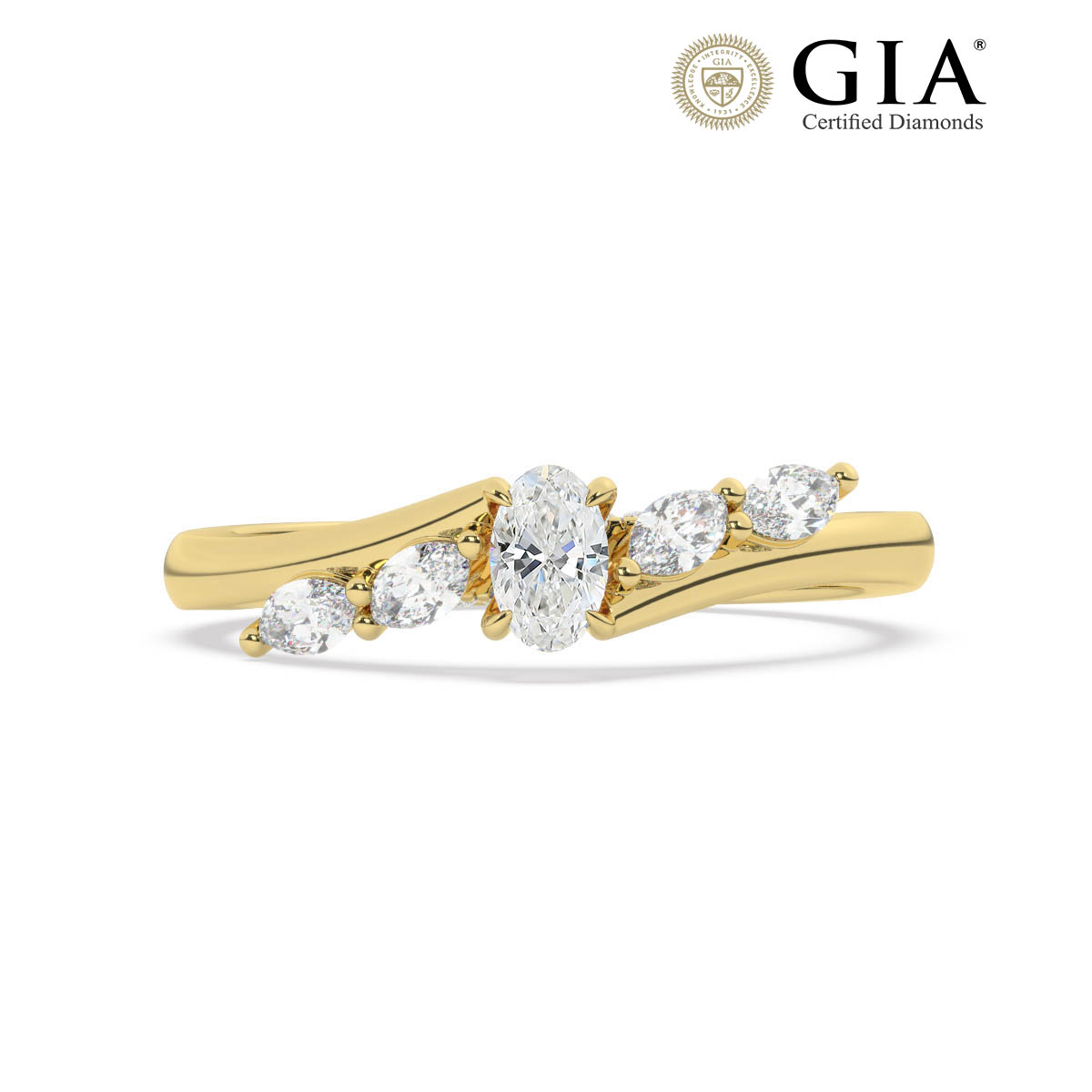 Anillo corte Oval moderno