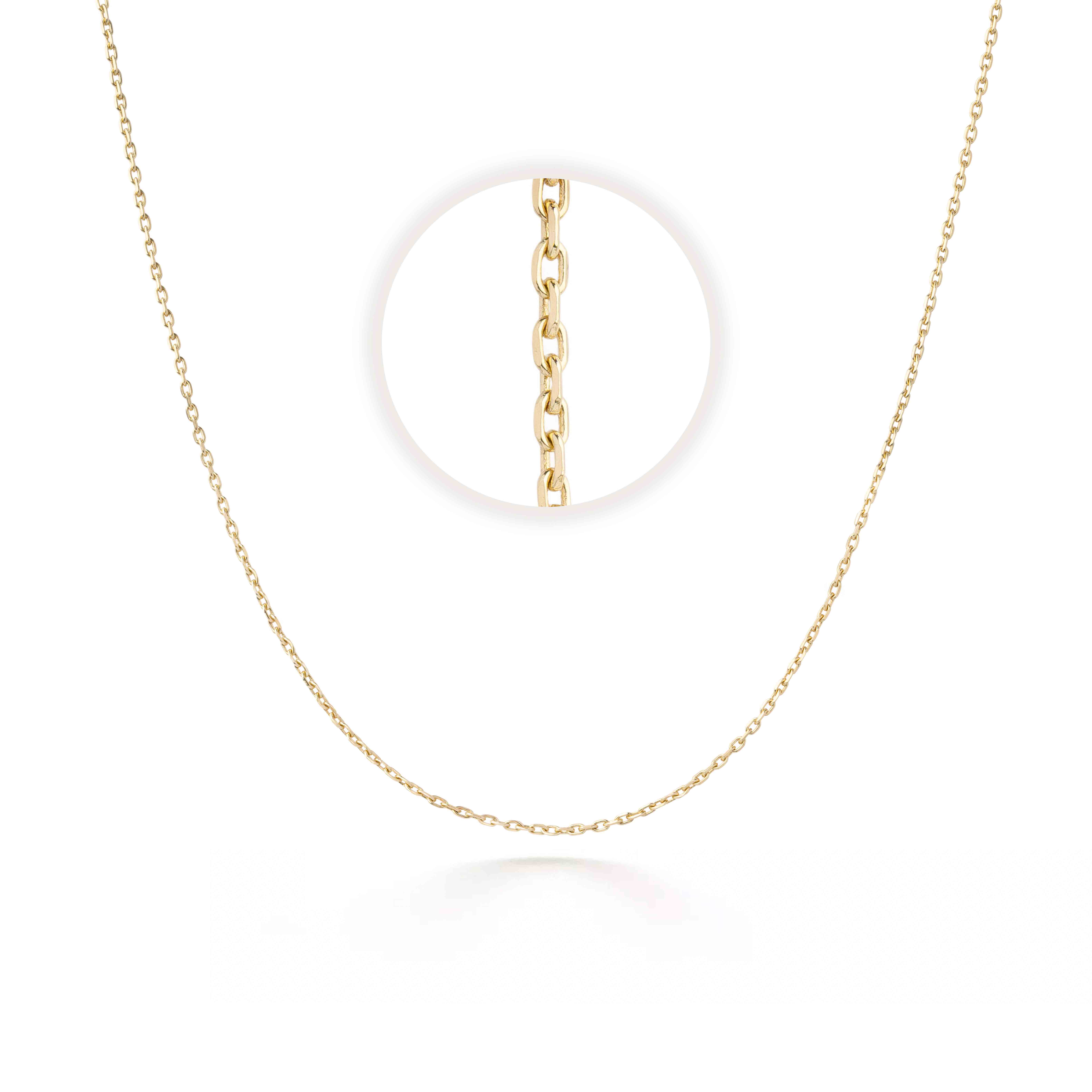 Cadena Prisma de oro 18k - 60 cm (1.4mm)