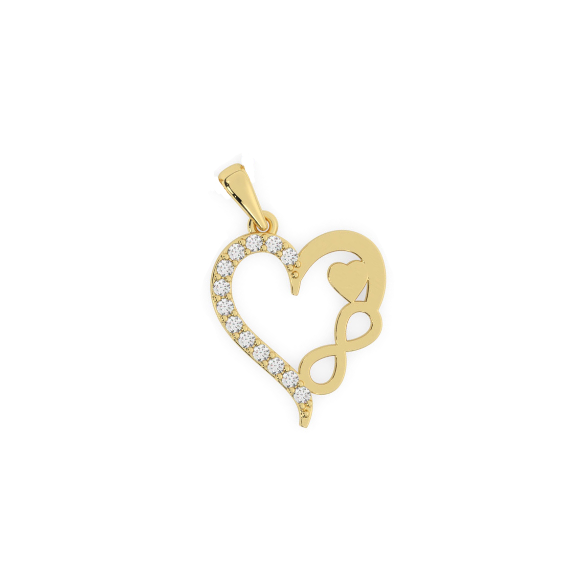 Aretes corazon infinito