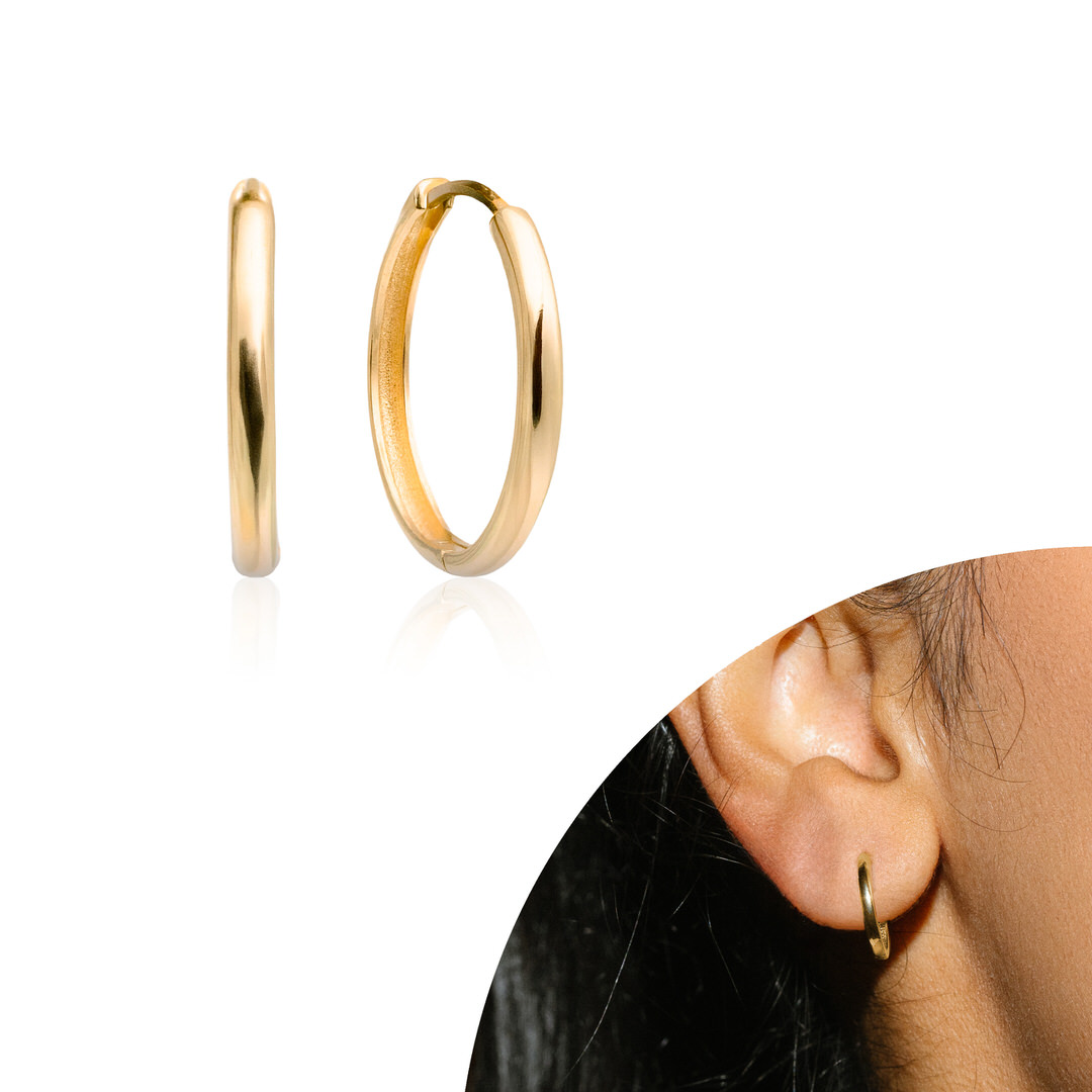 Argollas de oro 18k Sakura