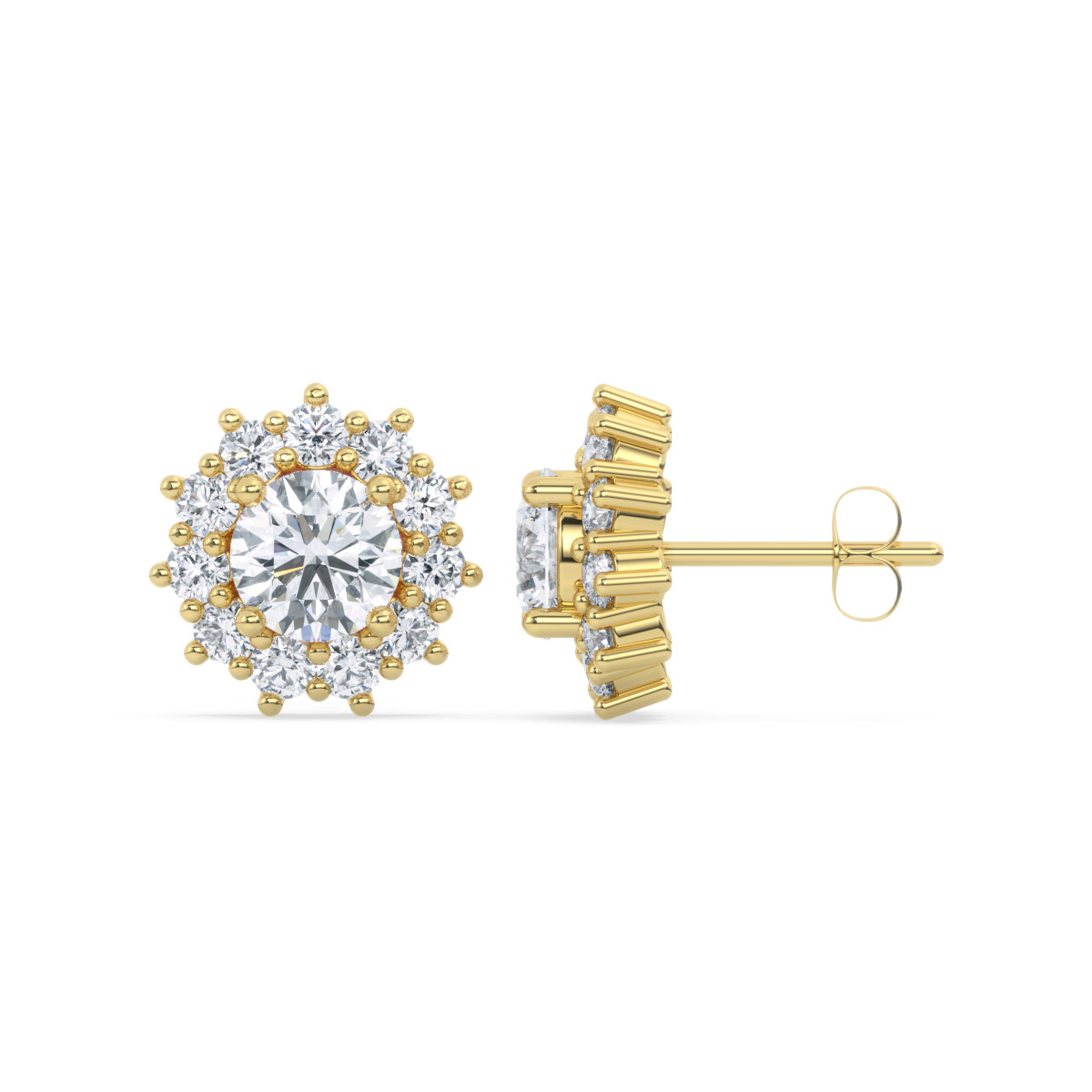 Aretes de oro 18k