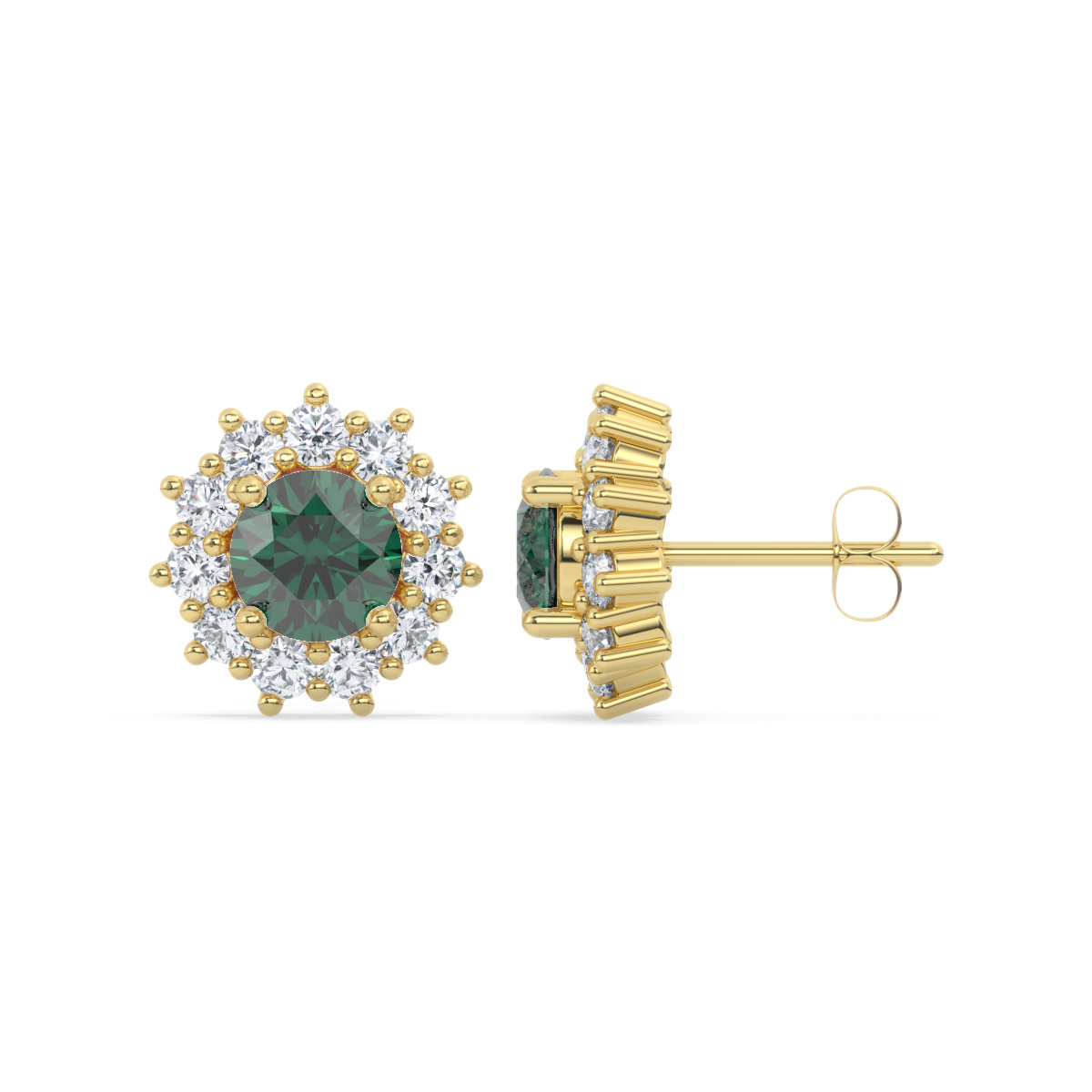 Aretes de oro 18k