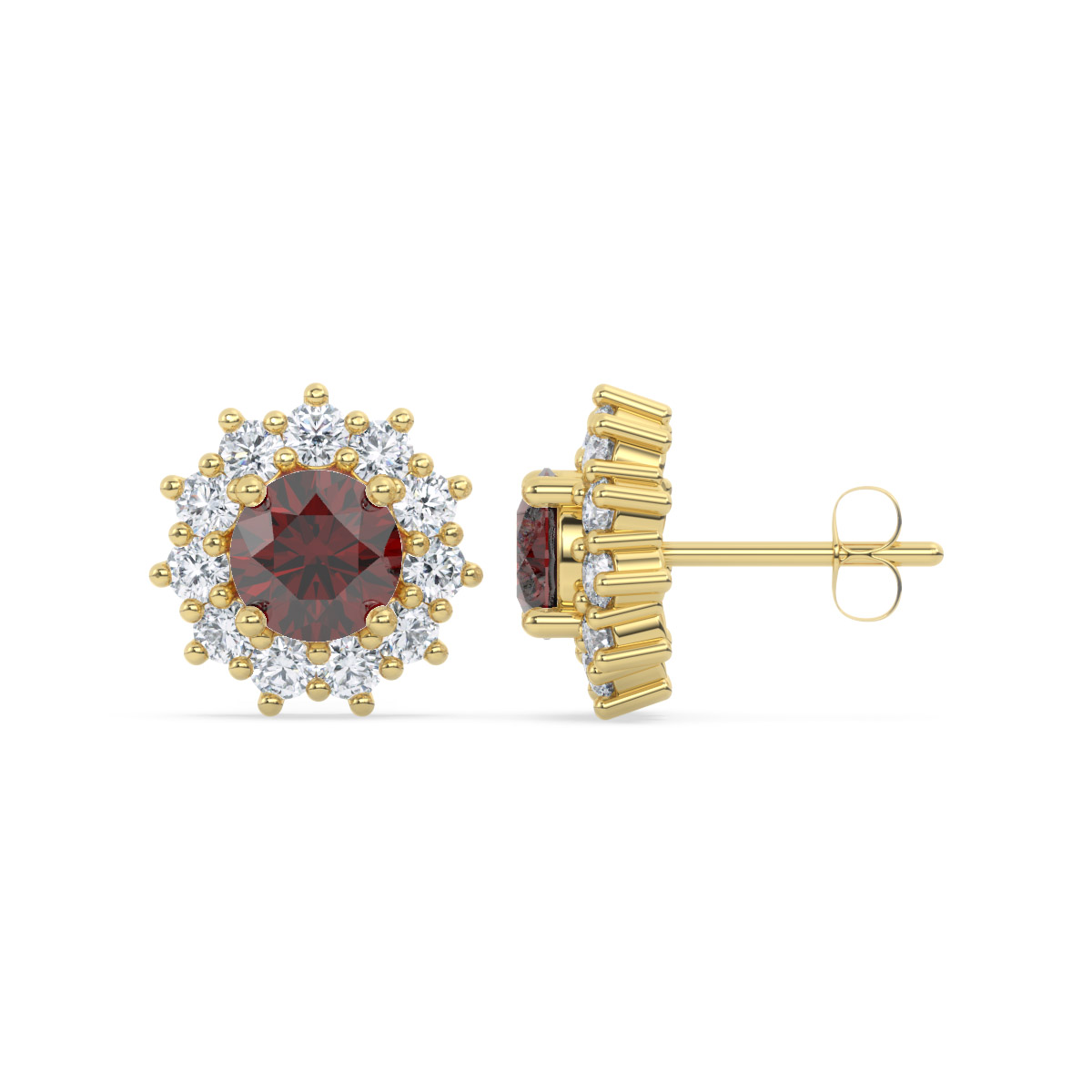 Aretes de oro 18k