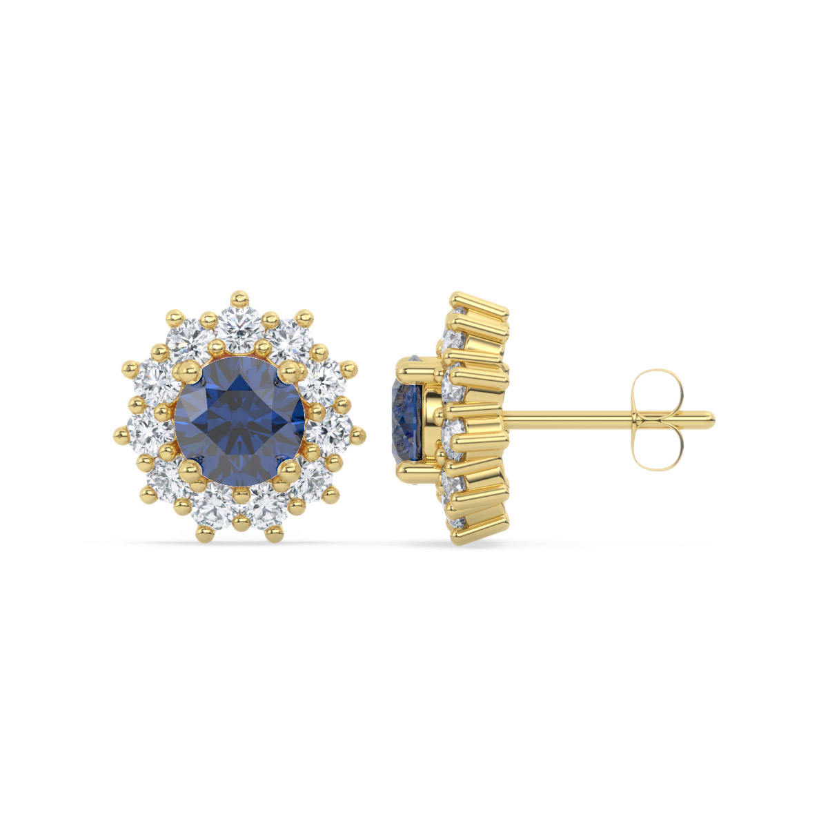 Aretes de oro 18k