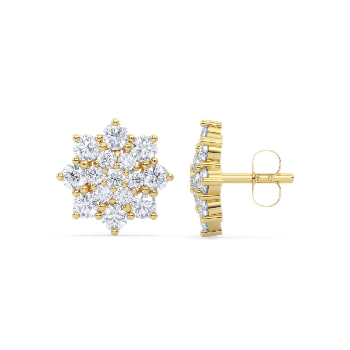 Aretes de oro 18k