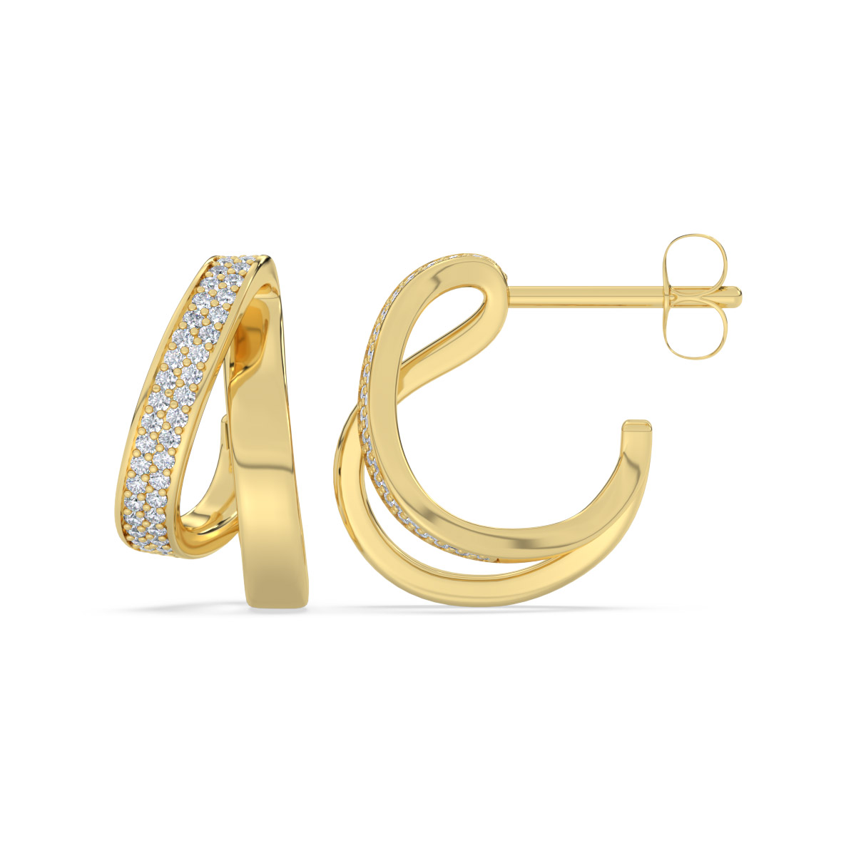 Aretes de oro 18k