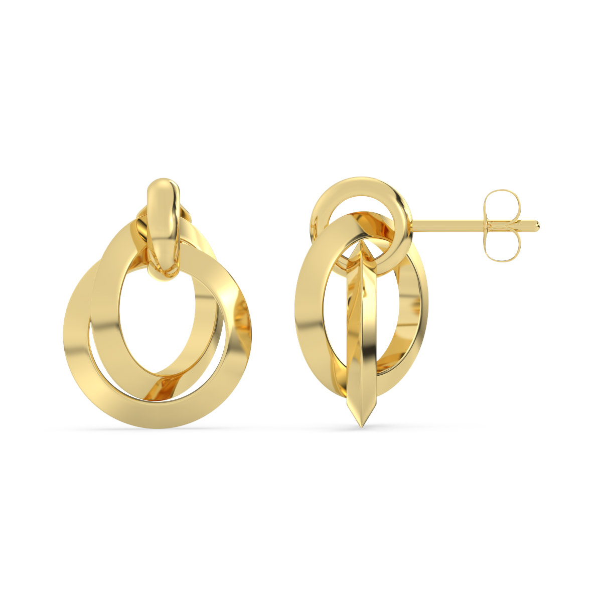 Aretes de oro 18k