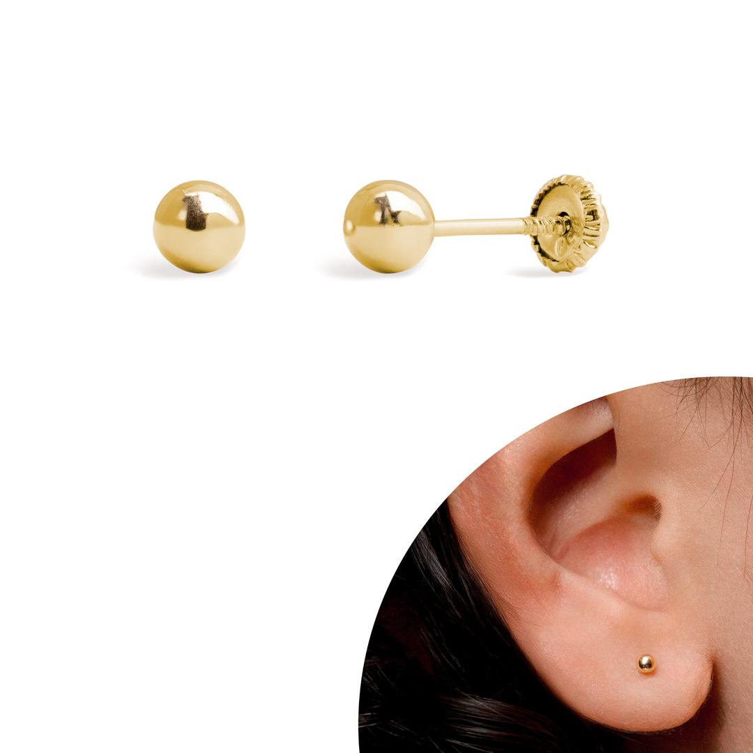 Aretes de oro 18k legitimo
