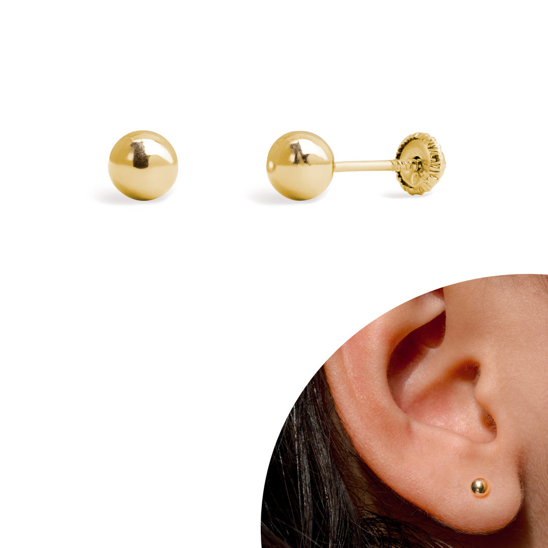 Aretes de oro 18k legitimo