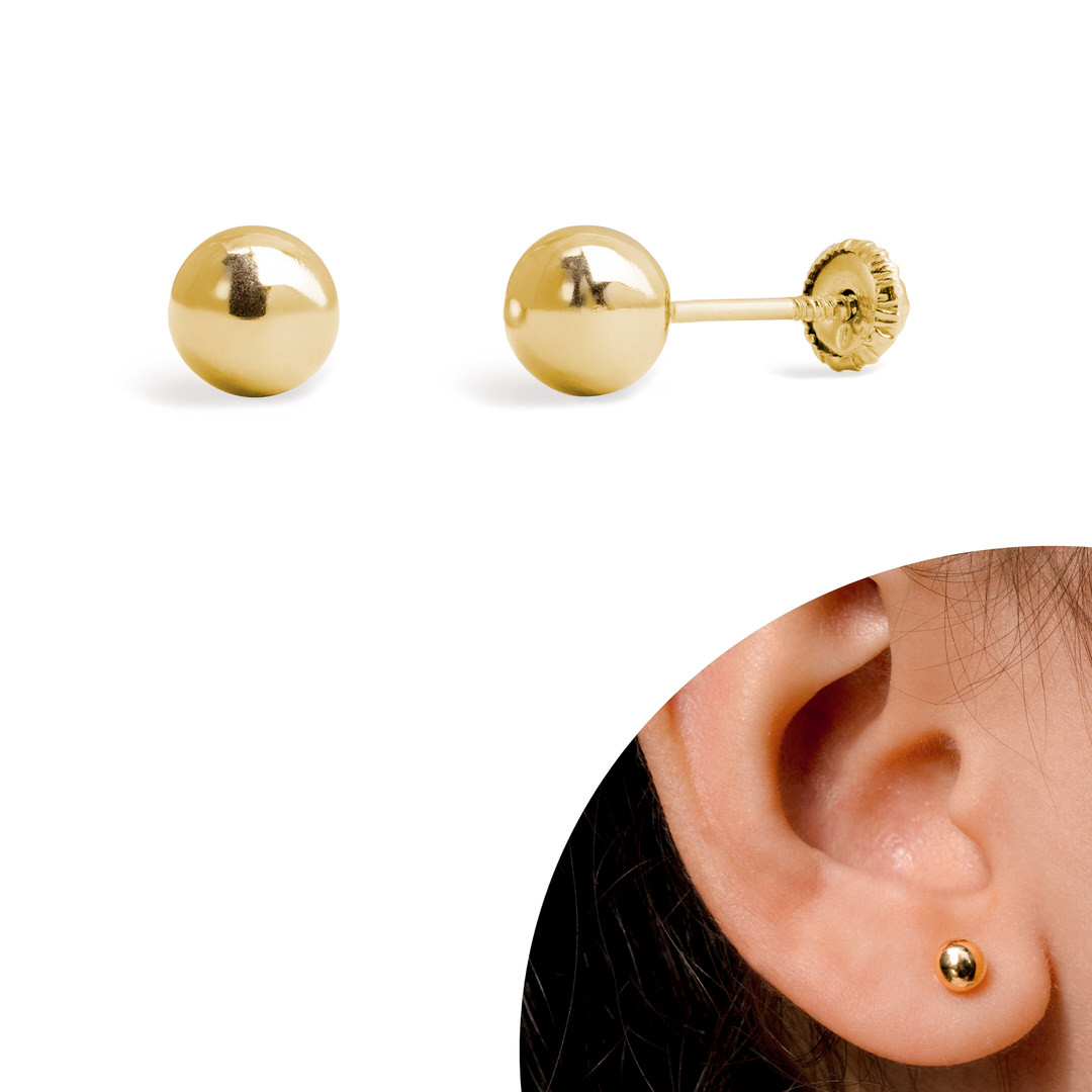 Aretes de oro 18k legitimo