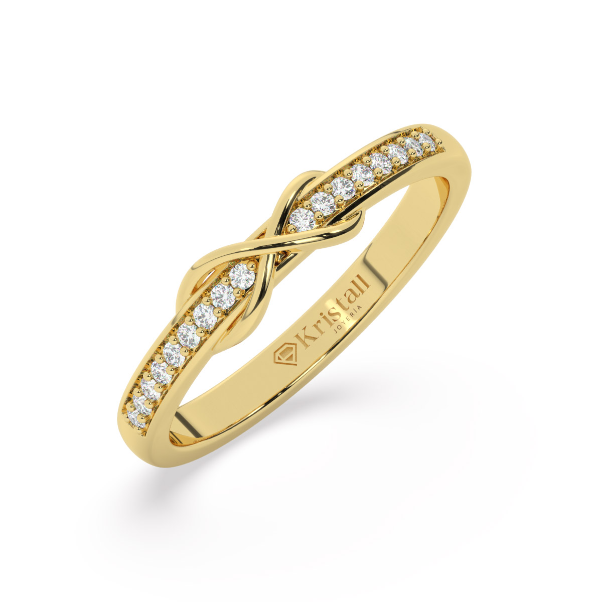 Anillo cintillo de oro 18k