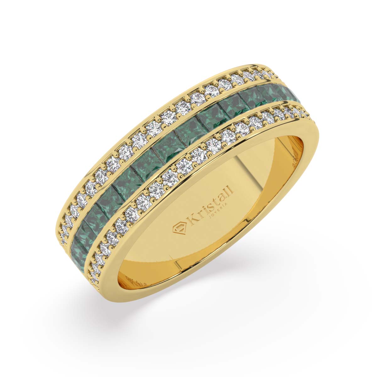 Anillo con esmeraldas