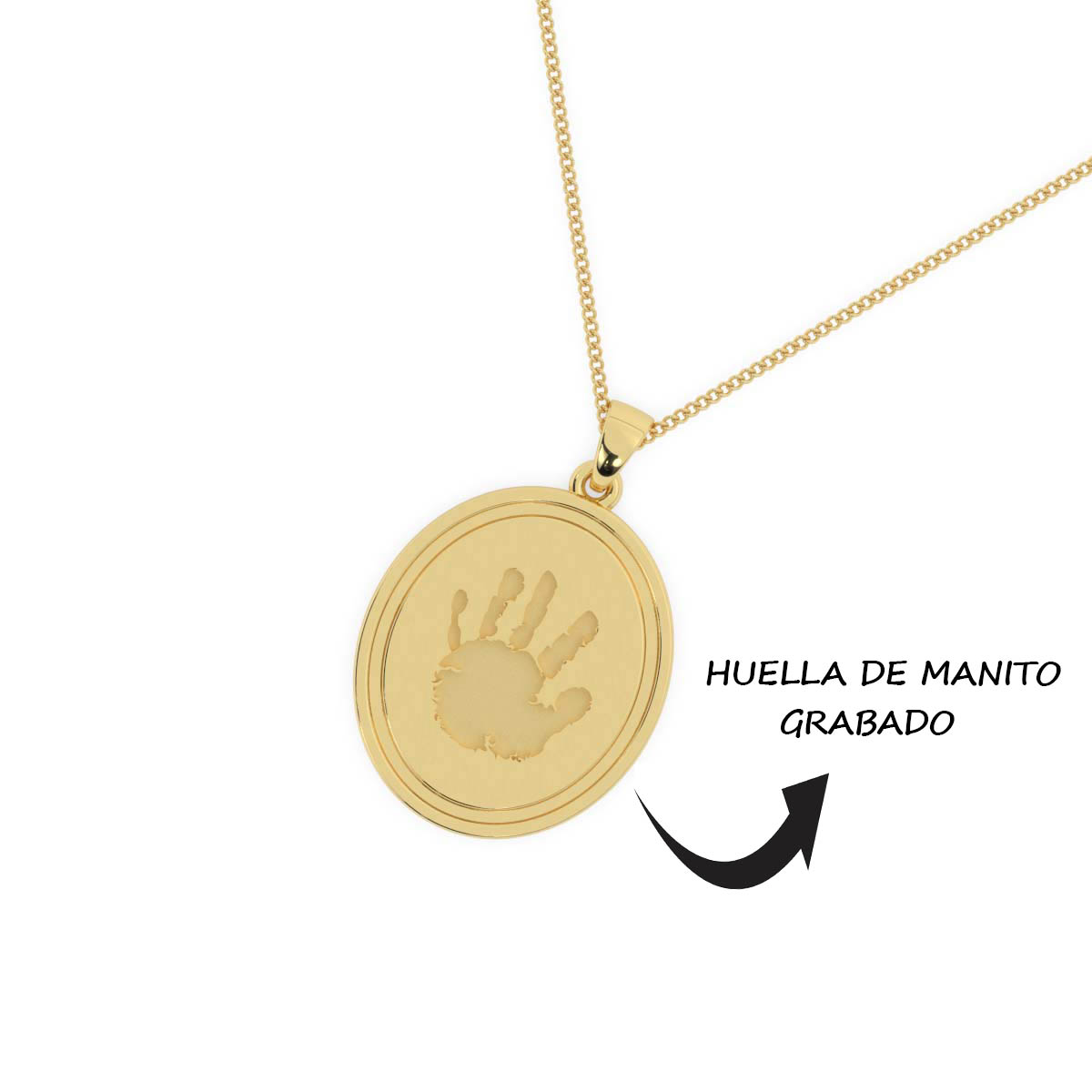 Collar con huella digital personalizada