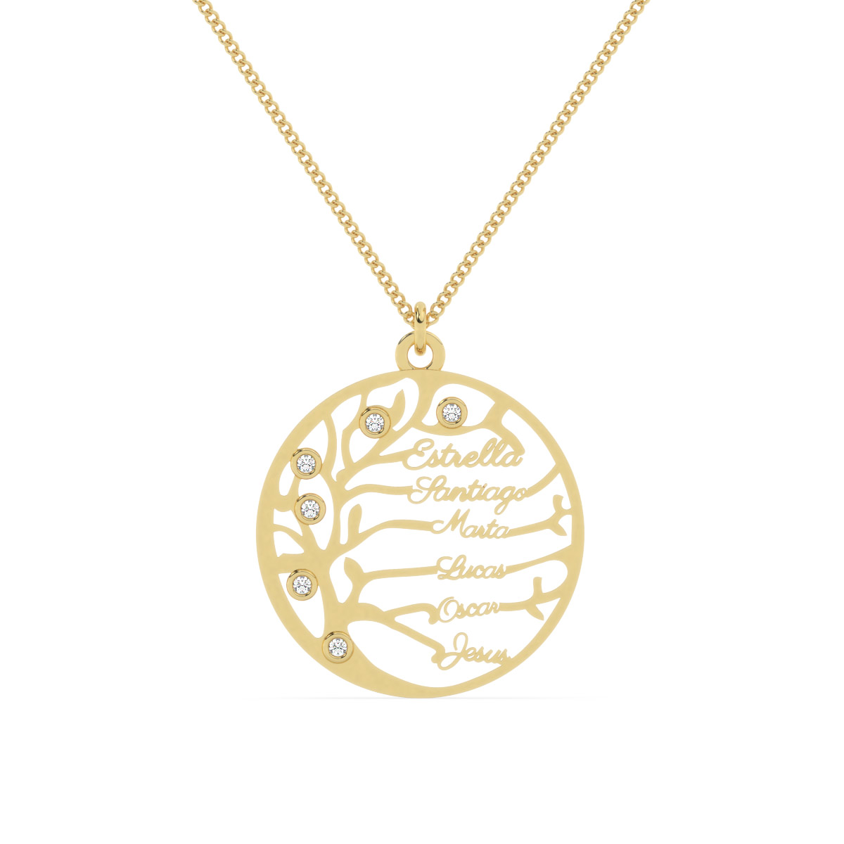 Collar personalizado de oro 18k