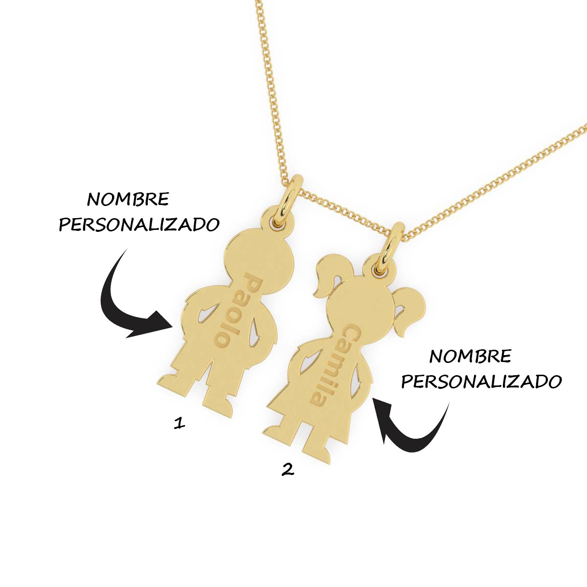 Dijes de niños con nombres