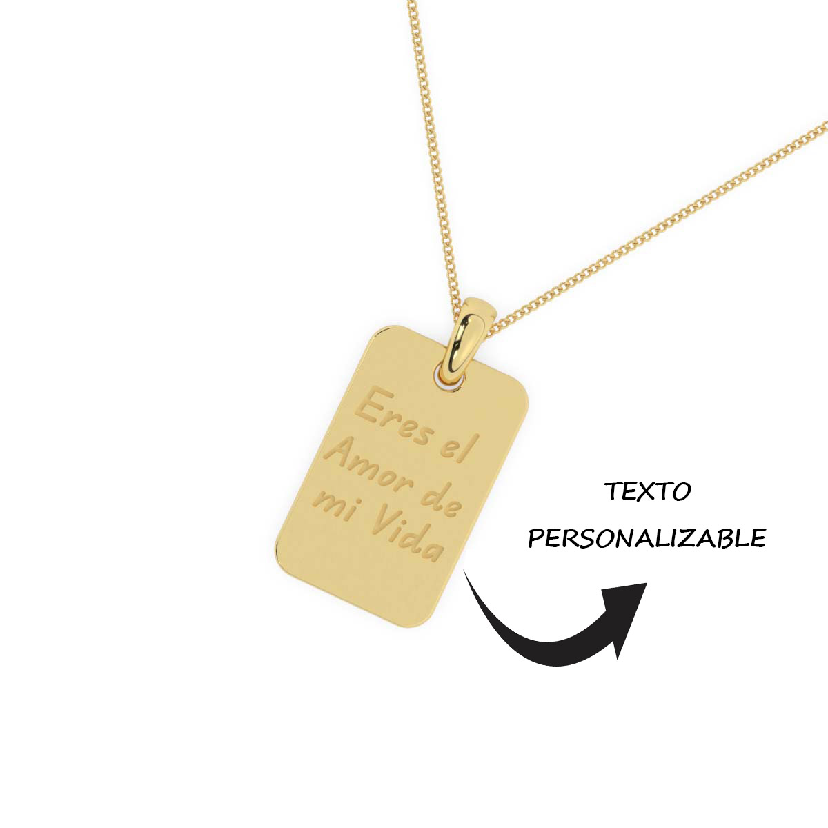 Placa personalizada de oro 18k
