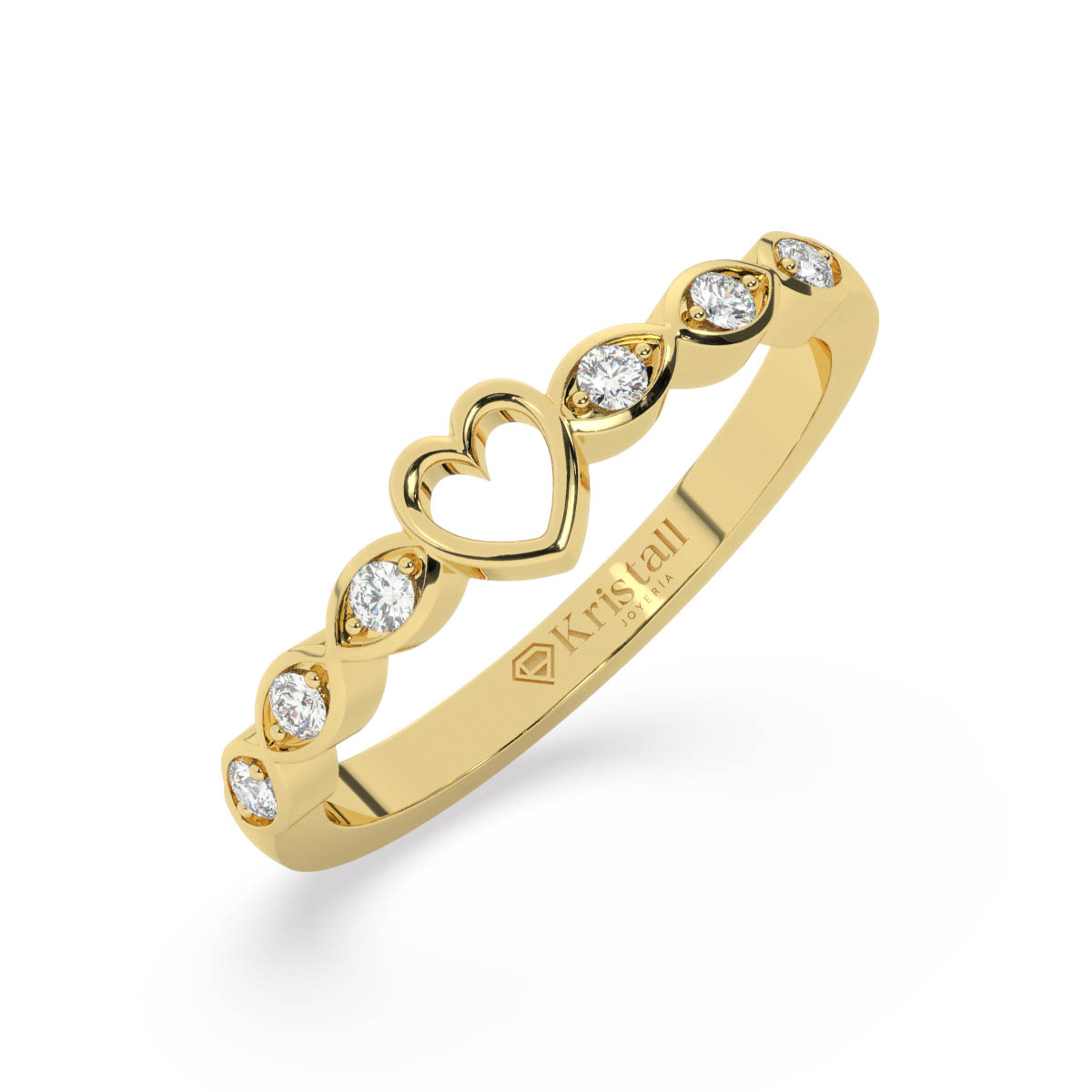Anillo de promesa corazon