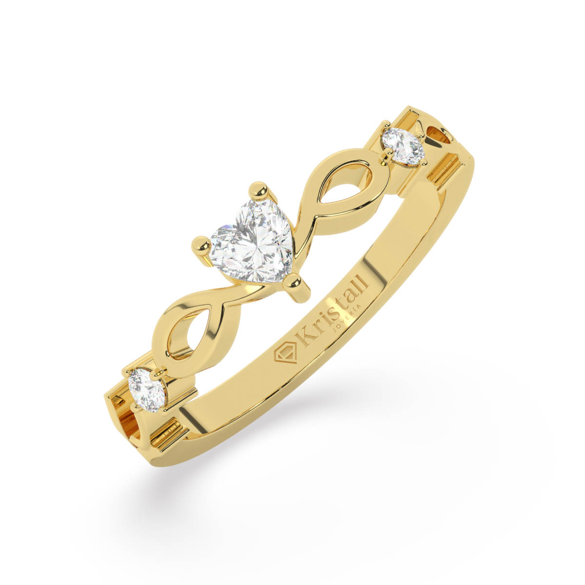 Anillo de promesa con corazon