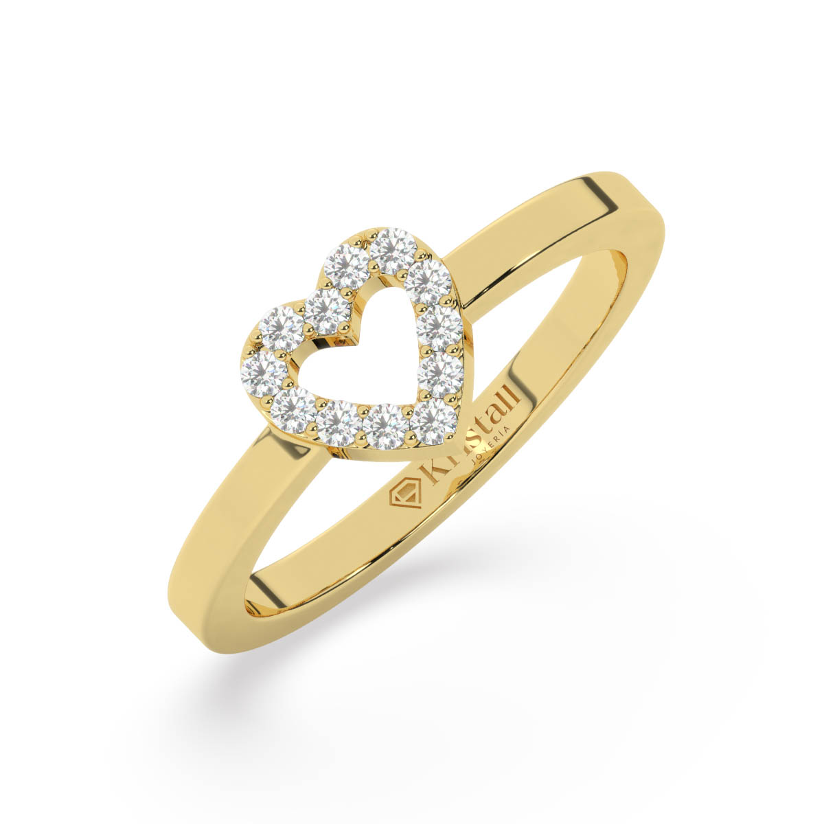 Anillo de corazon 18k