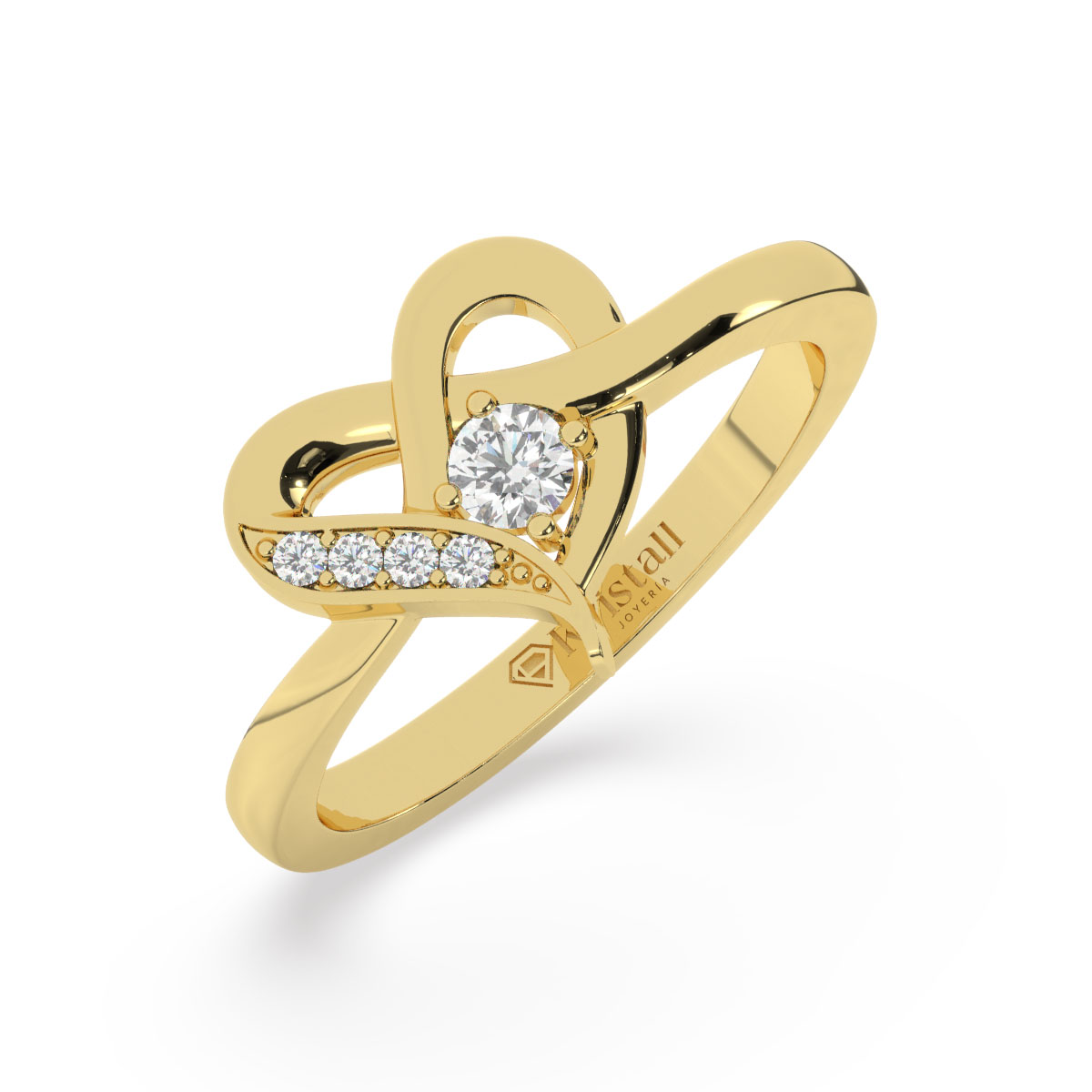 Anillo de doble corazon