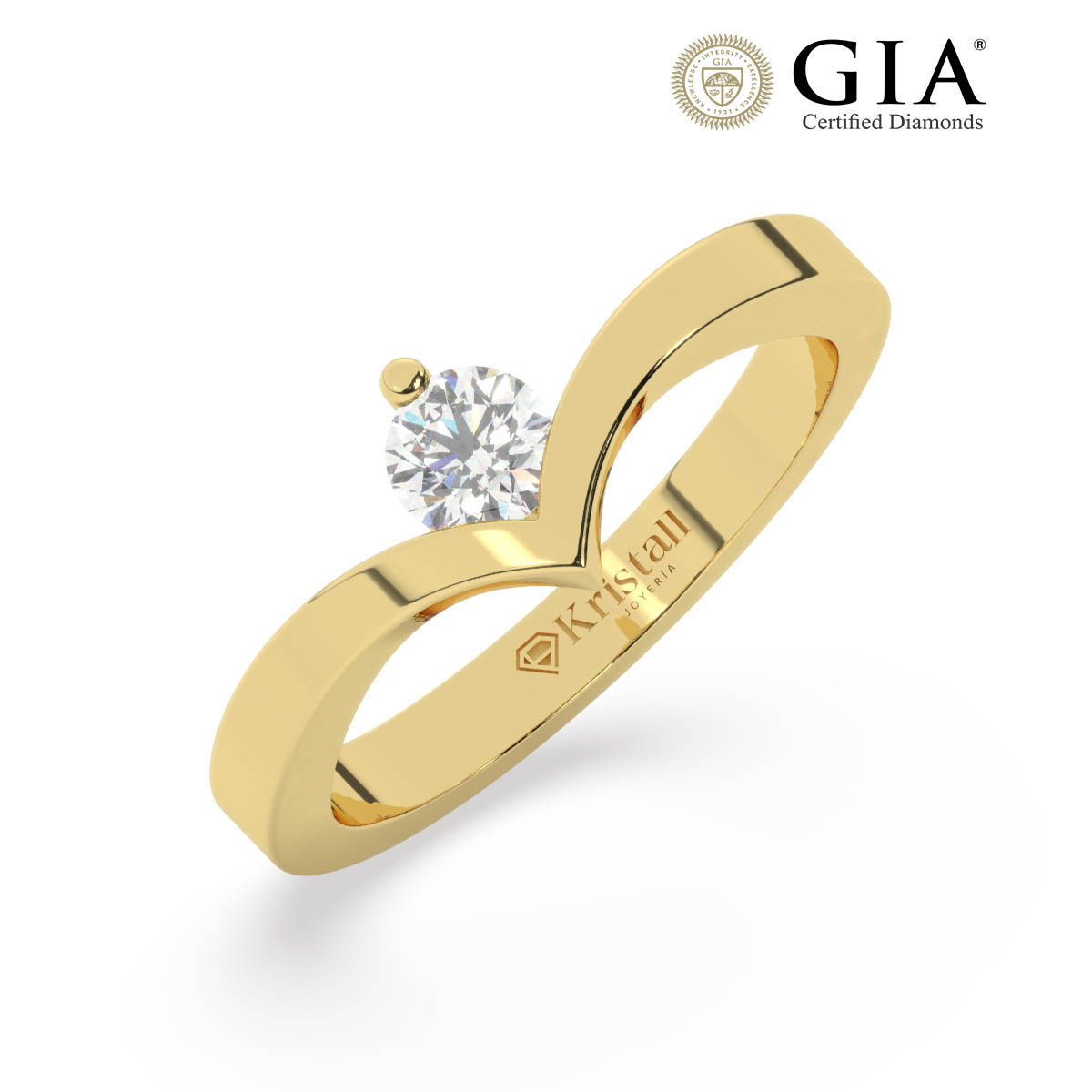 Anillo de oro amarillo 18k