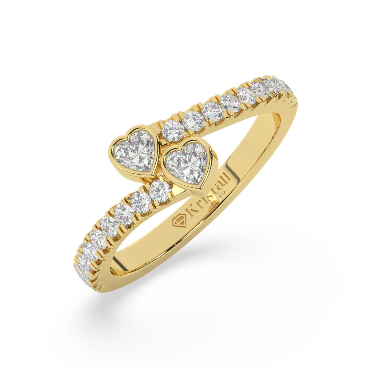 Anillo de doble corazon